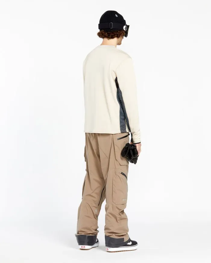 Mens Gridlock Crew Fleece 8211 Stone Mens Volcom Layering