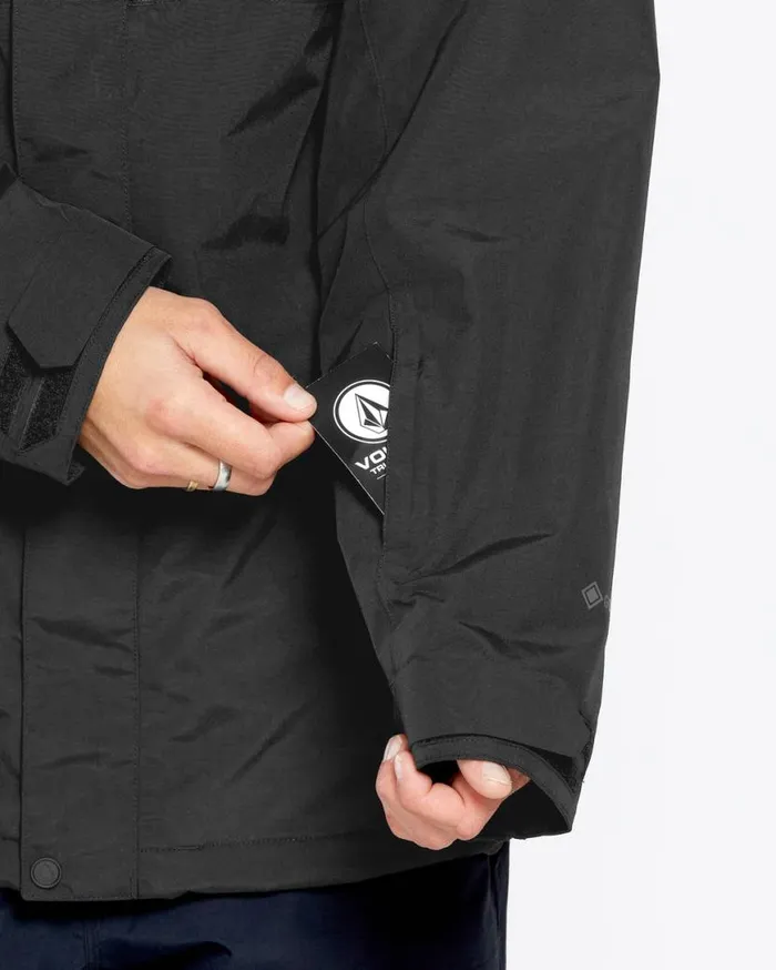 Mens L GoreTex Jacket 8211 Black Mens Volcom Jackets