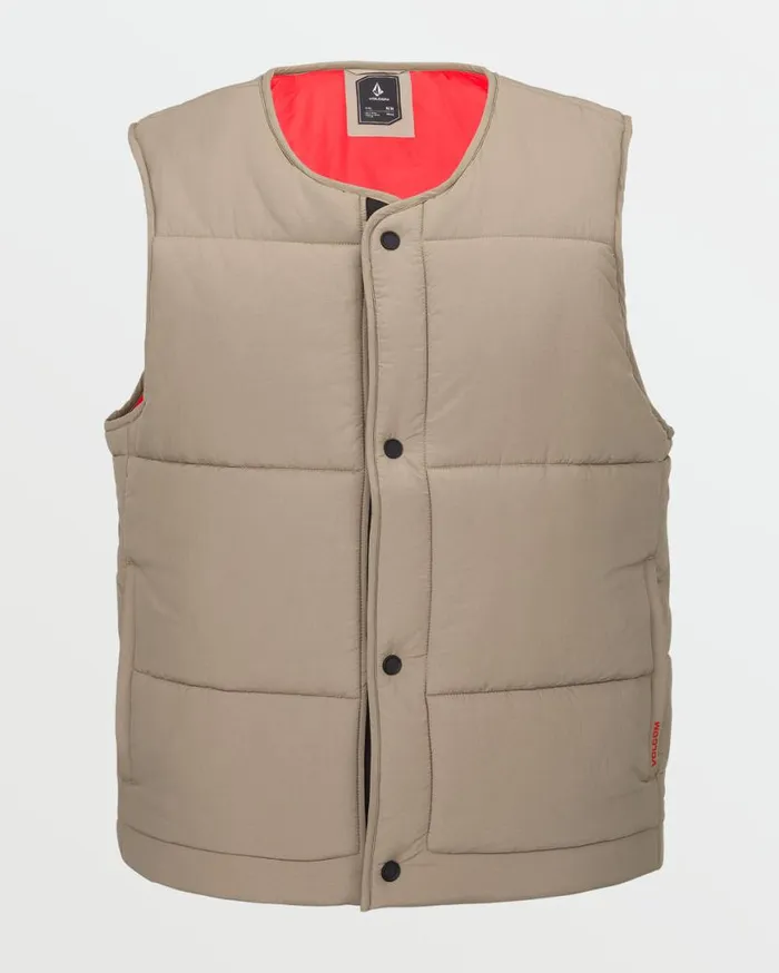 Mens Layered Up Vest 8211 Chestnut Brown Mens Volcom Layering