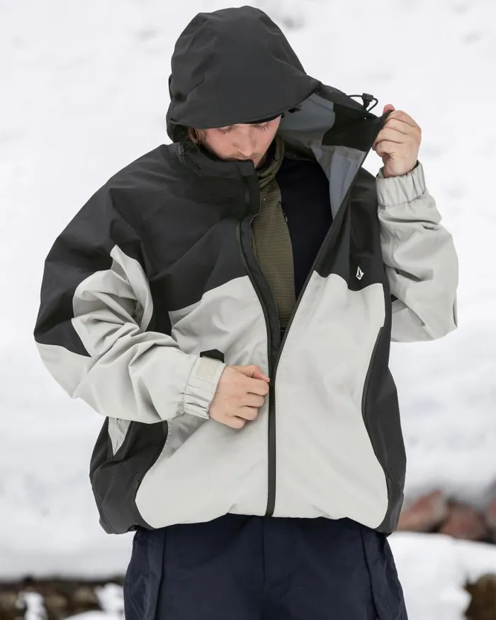 Mens Side Hit Shell Jacket 8211 Stone Mens Volcom Jackets