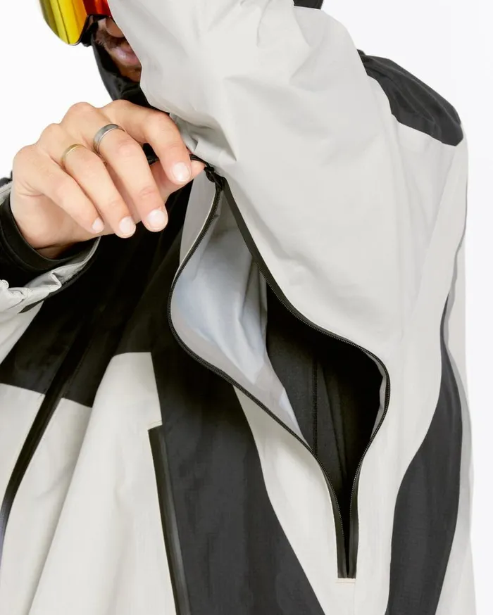Mens Side Hit Shell Jacket 8211 Stone Mens Volcom Jackets
