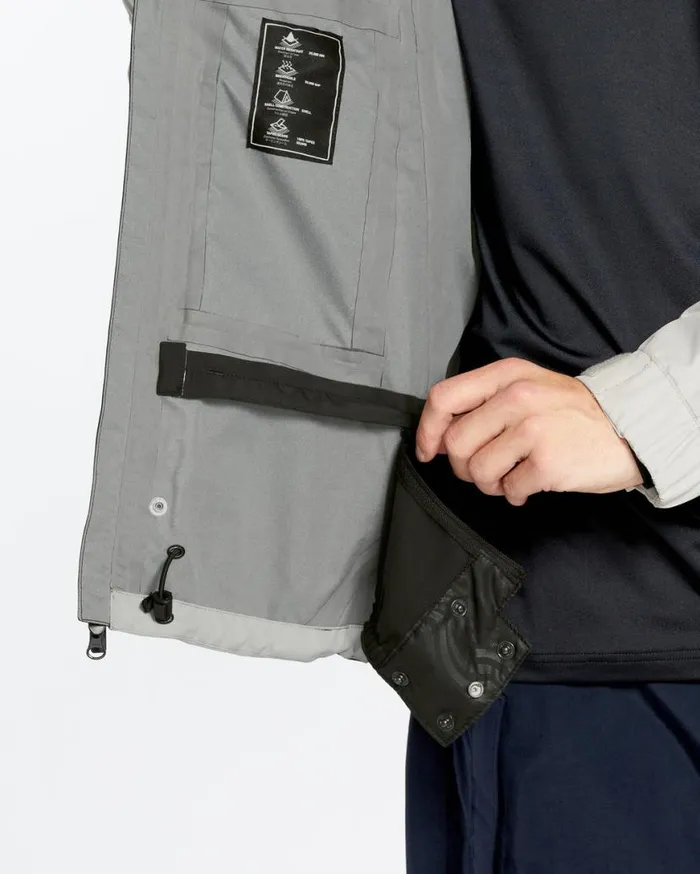 Mens Side Hit Shell Jacket 8211 Stone Mens Volcom Jackets