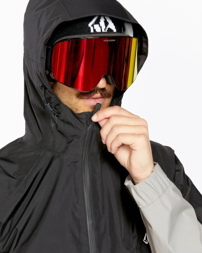 Mens Side Hit Shell Jacket 8211 Stone Mens Volcom Jackets