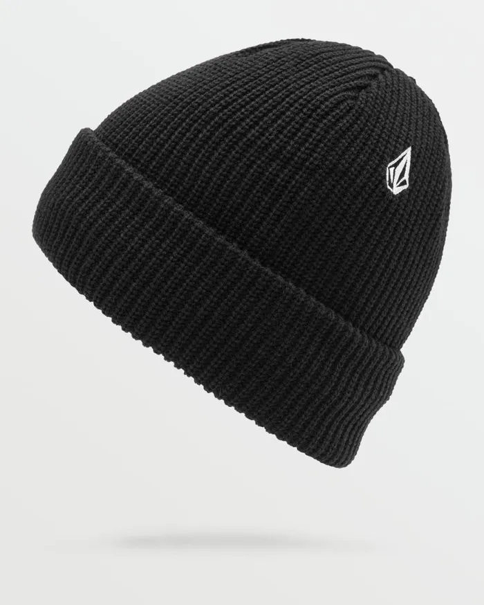 Mens Sweep Lined Beanie 8211 Black Mens Volcom Beanies