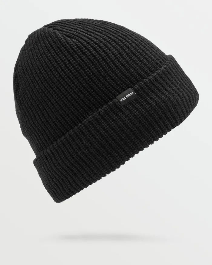 Mens Sweep Lined Beanie 8211 Black Mens Volcom Beanies