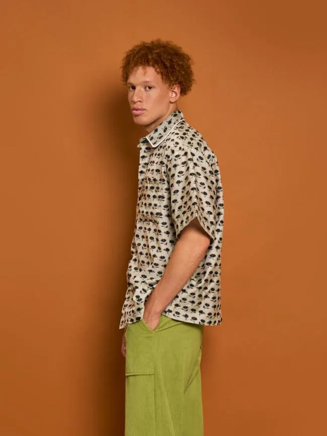 Menswear Cameron Floral Boxy Shirt Ivory Sister Jane Menswear Cameron Floral Boxy Shirt Ivory Sister Jane