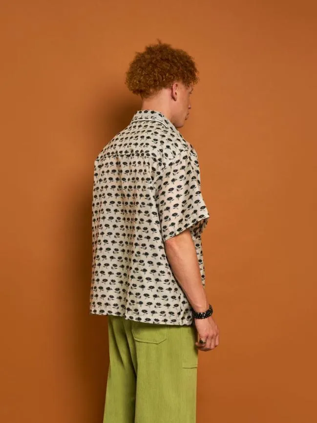 Menswear Cameron Floral Boxy Shirt Ivory Sister Jane Menswear Cameron Floral Boxy Shirt Ivory Sister Jane