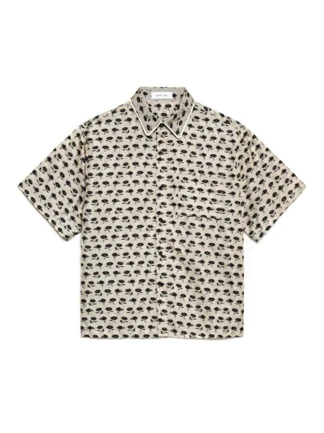 Menswear Cameron Floral Boxy Shirt Ivory Sister Jane Menswear Cameron Floral Boxy Shirt Ivory Sister Jane