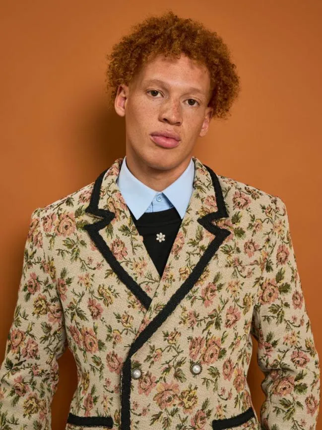 Menswear Harlow Tapestry Blazer Tan Sister Jane Menswear Harlow Tapestry Blazer Tan Sister Jane