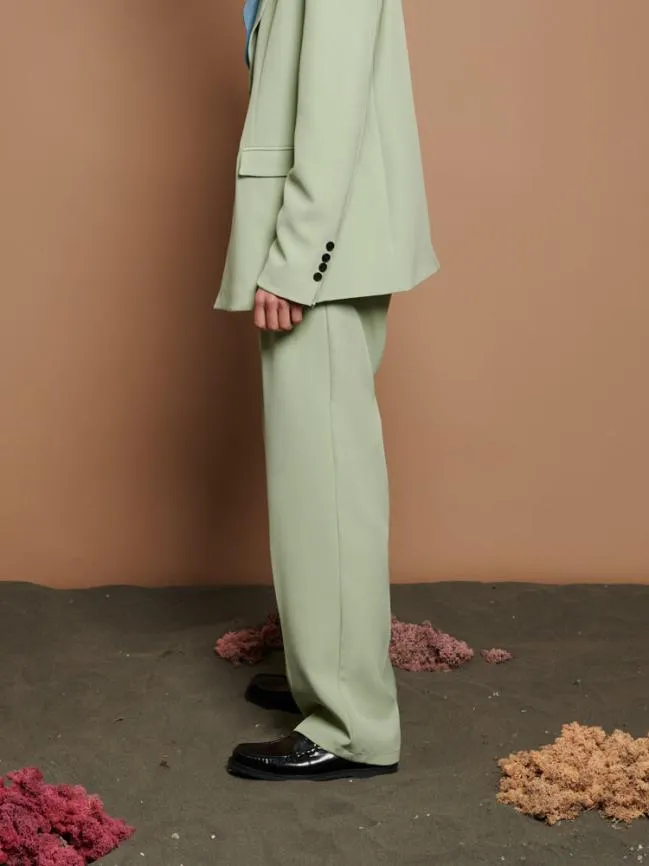 Menswear Lionel High Waisted Trousers Sage Green Sister Jane Menswear Lionel High Waisted Trousers Sage Green Sister Jane