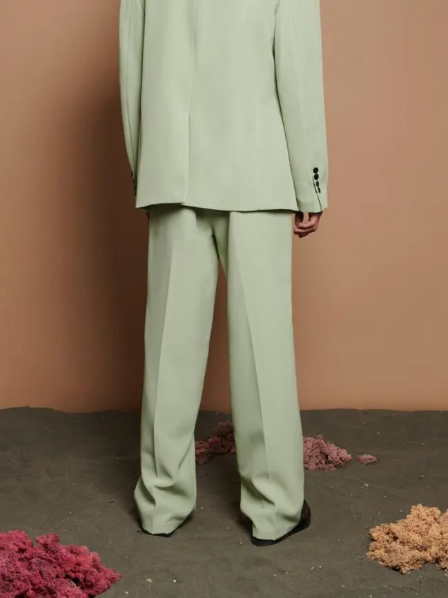 Menswear Lionel High Waisted Trousers Sage Green Sister Jane Menswear Lionel High Waisted Trousers Sage Green Sister Jane