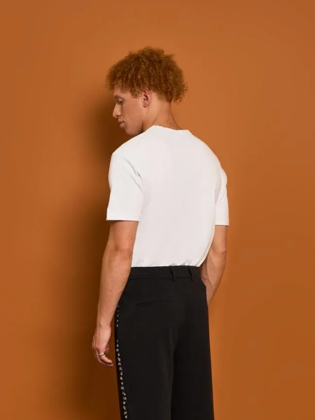 Menswear Rory Trim Tshirt Pearled White Sister Jane Menswear Rory Trim Tshirt Pearled White Sister Jane