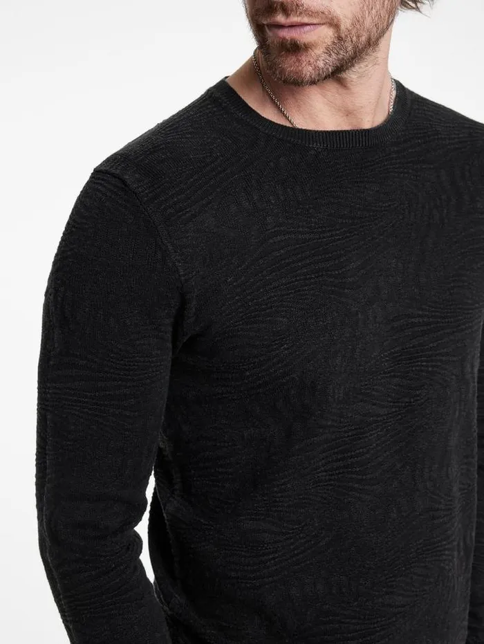MERCER CREW Black Men John Varvatos Sweaters