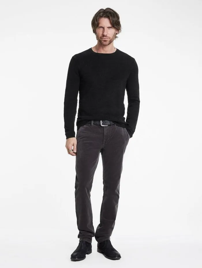 MERCER CREW Black Men John Varvatos Sweaters