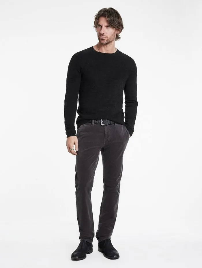 MERCER CREW Black Men John Varvatos Sweaters