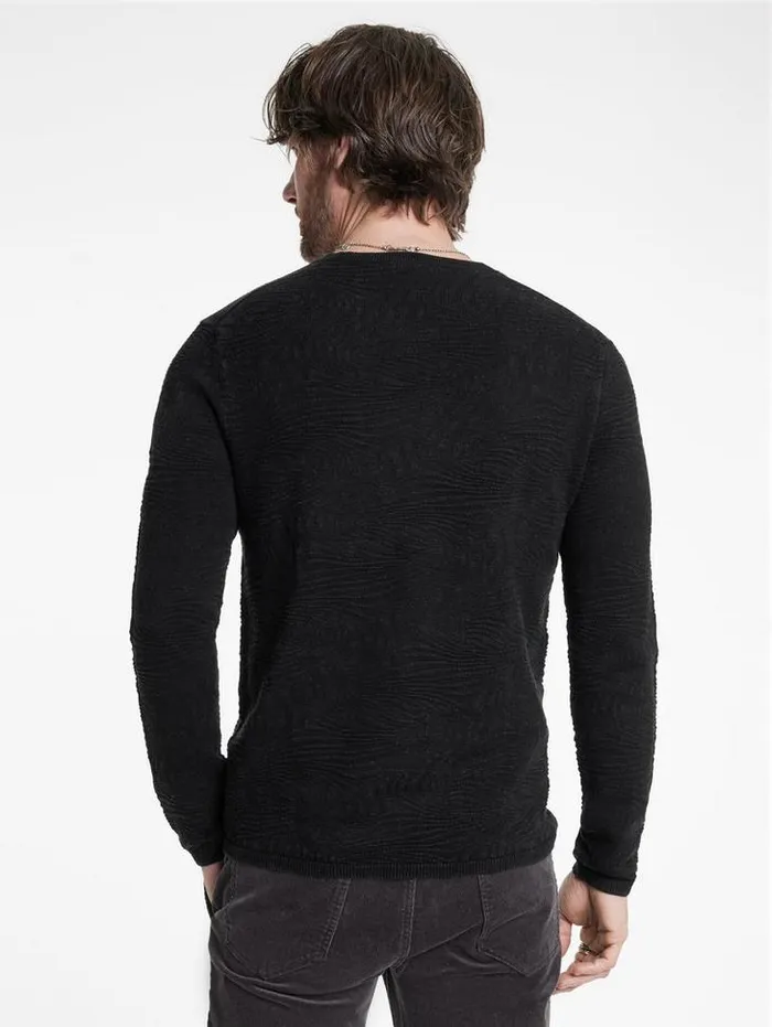 MERCER CREW Black Men John Varvatos Sweaters