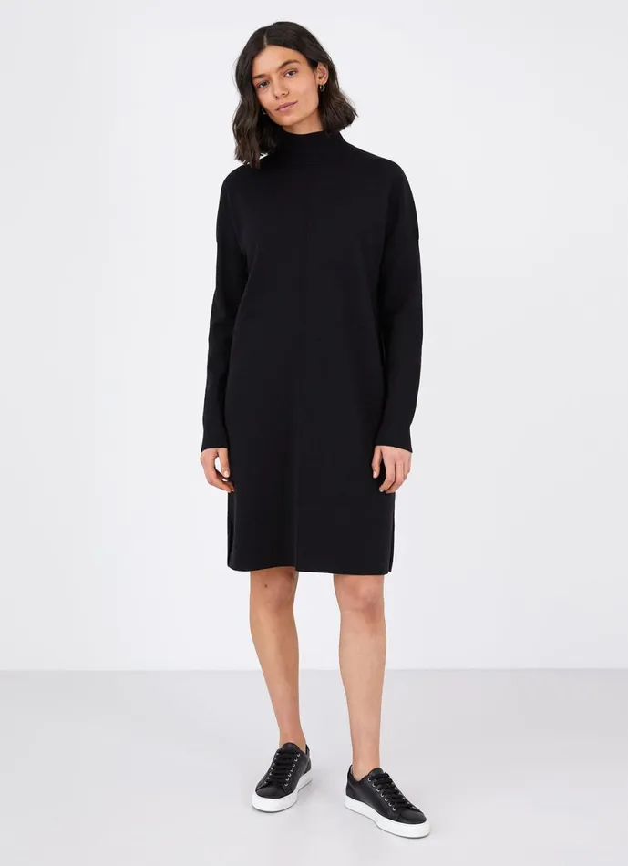 Merino Funnel Neck Dress Women SUNSPEL Knitwear