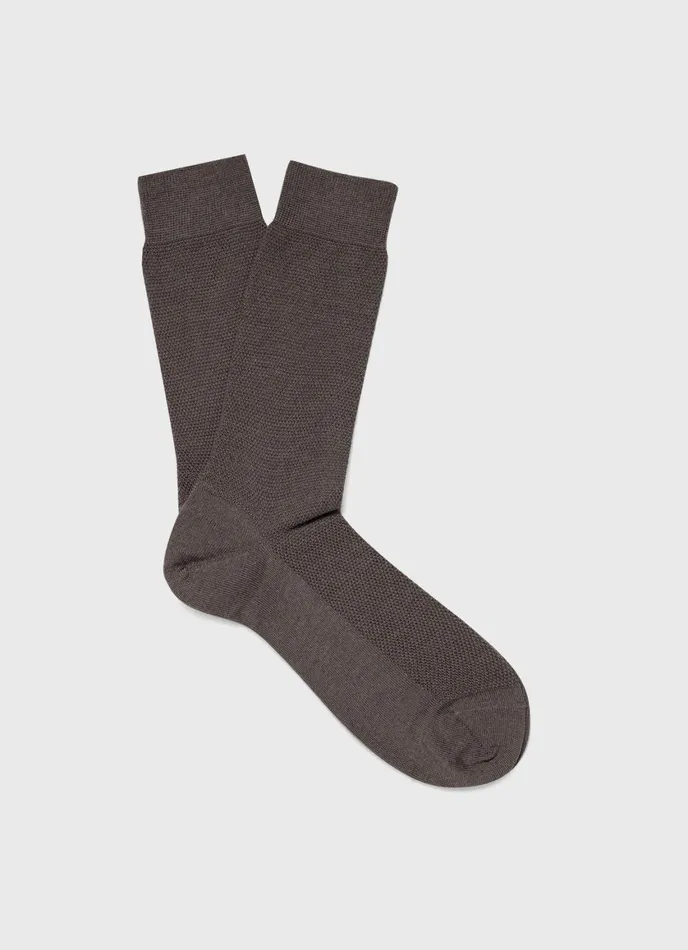 Merino Wool Waffle Socks Cedar Men SUNSPEL Socks
