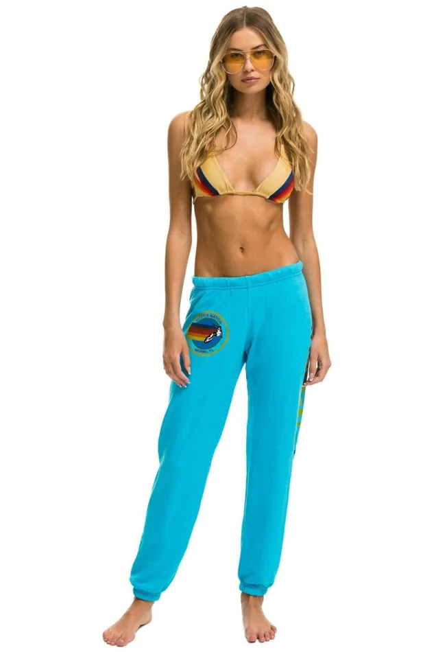 Miami Sweatpants 8211 Neon Blue Women Aviator Nation Sweatpants