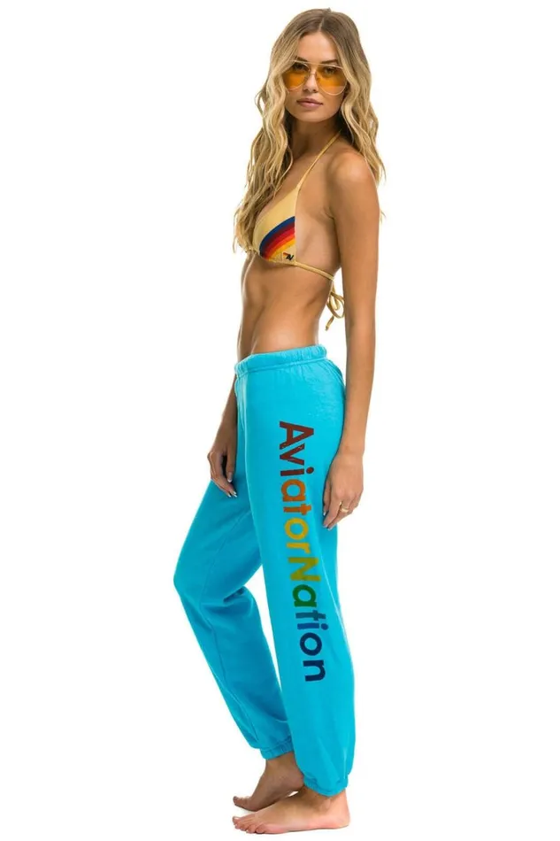 Miami Sweatpants 8211 Neon Blue Women Aviator Nation Sweatpants