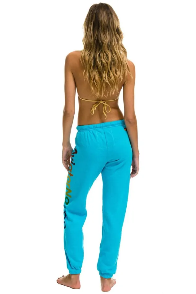 Miami Sweatpants 8211 Neon Blue Women Aviator Nation Sweatpants