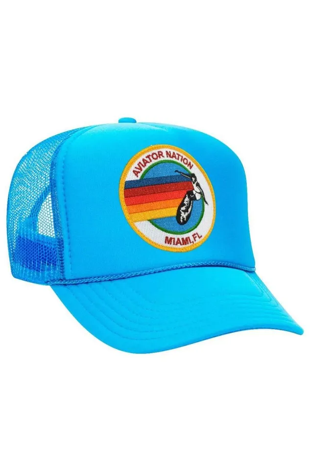 Miami Trucker Hat WomenMen Aviator Nation Trucker Hats