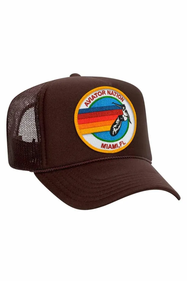 Miami Trucker Hat WomenMen Aviator Nation Trucker Hats
