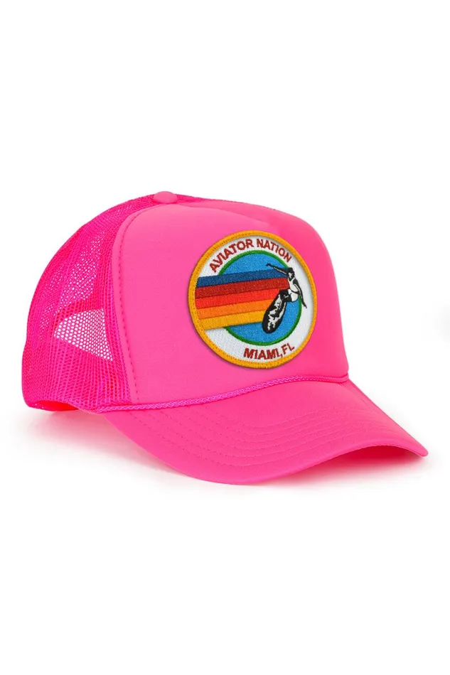 Miami Trucker Hat WomenMen Aviator Nation Trucker Hats