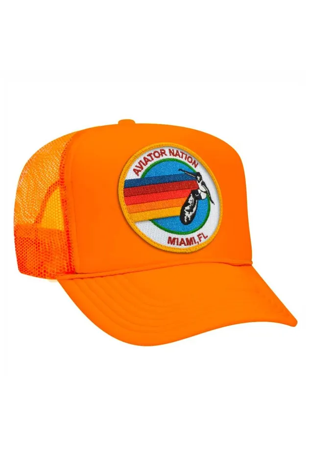 Miami Trucker Hat WomenMen Aviator Nation Trucker Hats