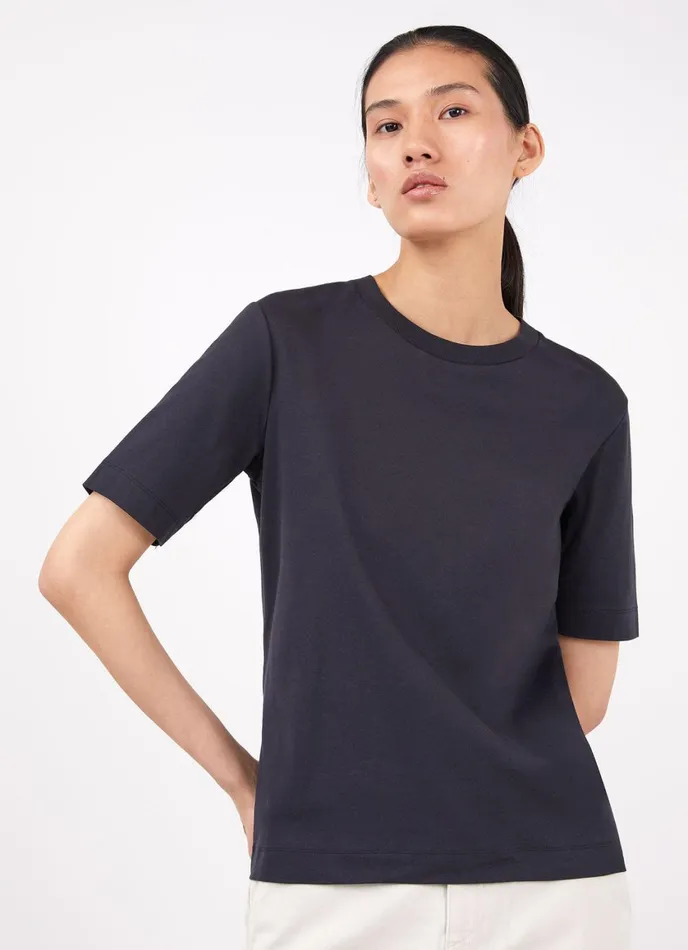 Mid Sleeve Tshirt Black Women SUNSPEL Tshirts and Tops