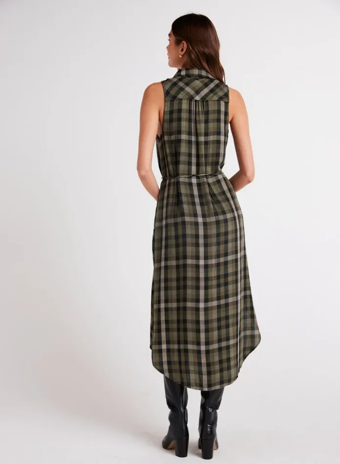 Midi Dresses Women Bella Dahl Sleeveless Button Down Midi Dress 8211 Olive Plaid Midi Dresses Women Bella Dahl Sleeveless Button Down Midi Dress 8211 Olive Plaid