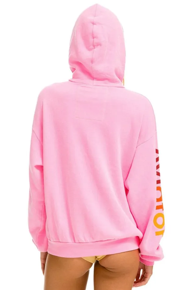 Mill Valley Relaxed Pullover Hoodie 8211 Neon Pink WomenMen Aviator Nation Hoodies