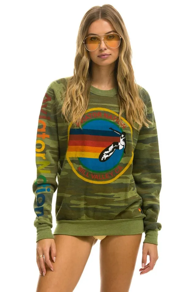 Mill Valley Sweatshirt 8211 Camo WomenMen Aviator Nation Sweatshirts
