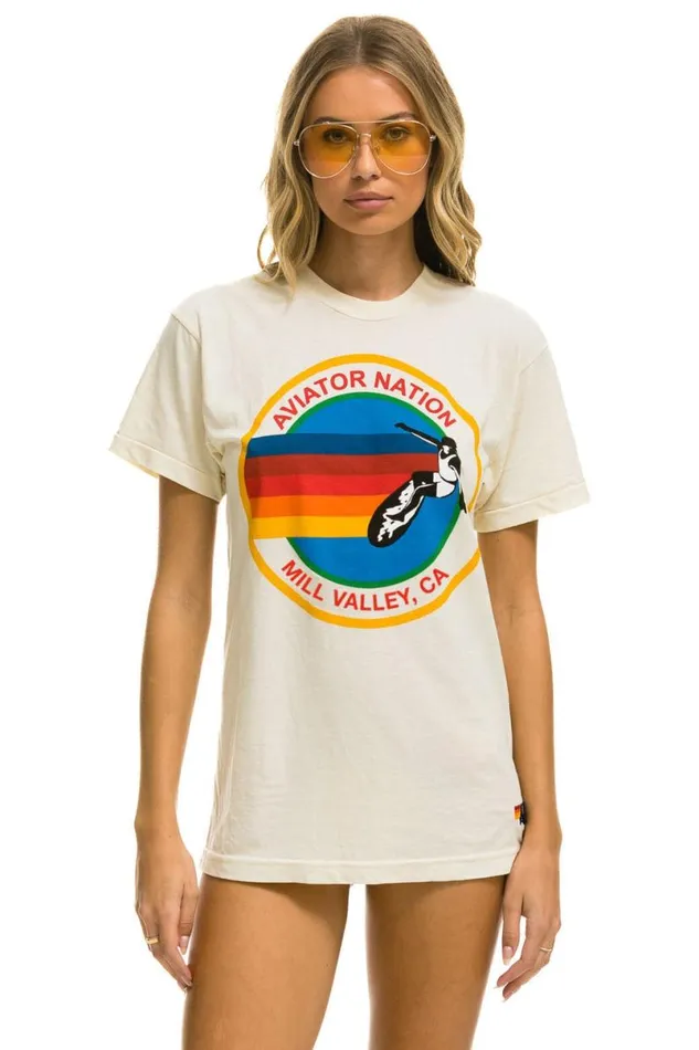 Mill Valley Tee 8211 Vintage White WomenMen Aviator Nation Tees Mill Valley Tee 8211 Vintage White WomenMen Aviator Nation Tees
