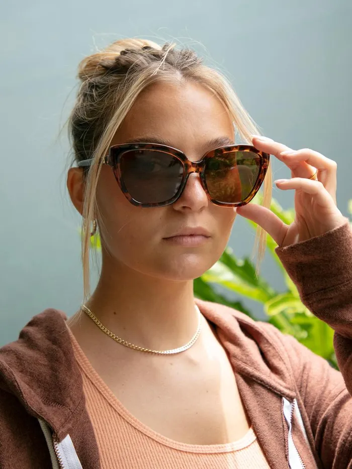 Milli Sunglasses 8211 Gloss TortBronze MensWomens Volcom Sunglasses