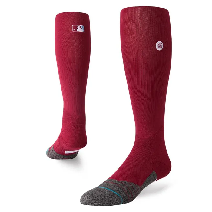 Mlb Diamond Pro Otc Socks Maroon Women Stance Over The Calf