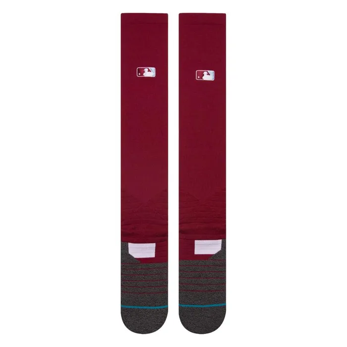 Mlb Diamond Pro Otc Socks Maroon Women Stance Over The Calf