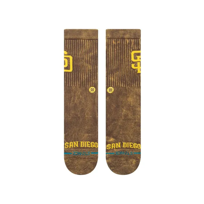 Mlb X Stance 2024 Fade Crew Socks Fade Padres 8211 Brown MenWomen Stance Crew