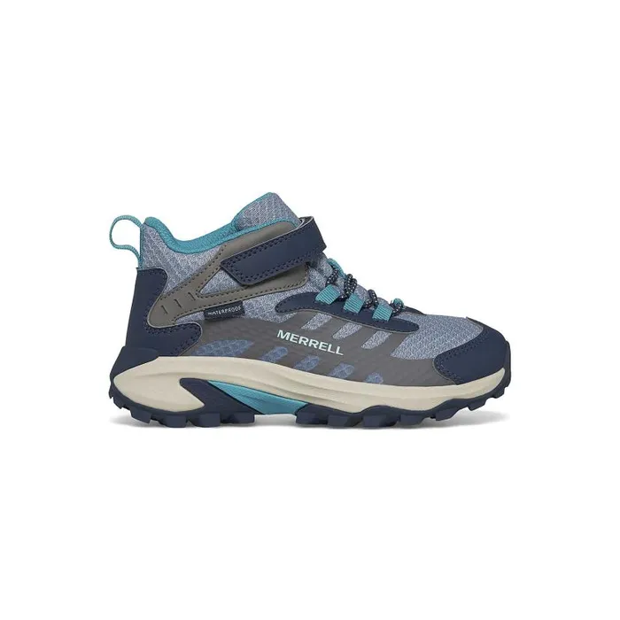 Moab Speed Mid 2 AC Waterproof Stoneblueturquoise Kids Merrell Boots