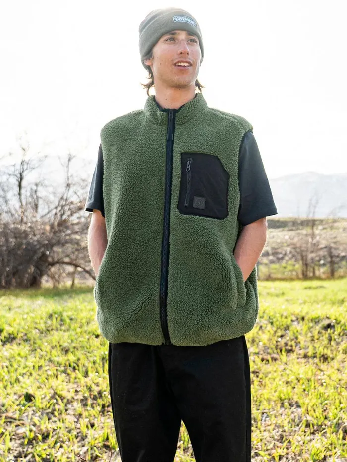 Muzzer Fuzzar Vest 8211 Squadron Green Mens Volcom Jackets