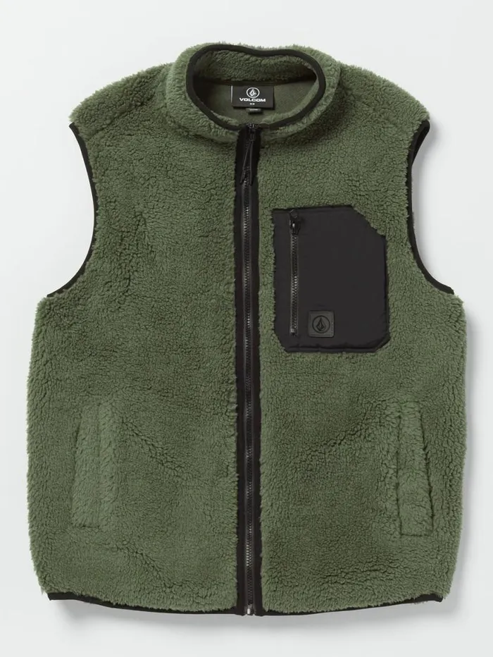 Muzzer Fuzzar Vest 8211 Squadron Green Mens Volcom Jackets