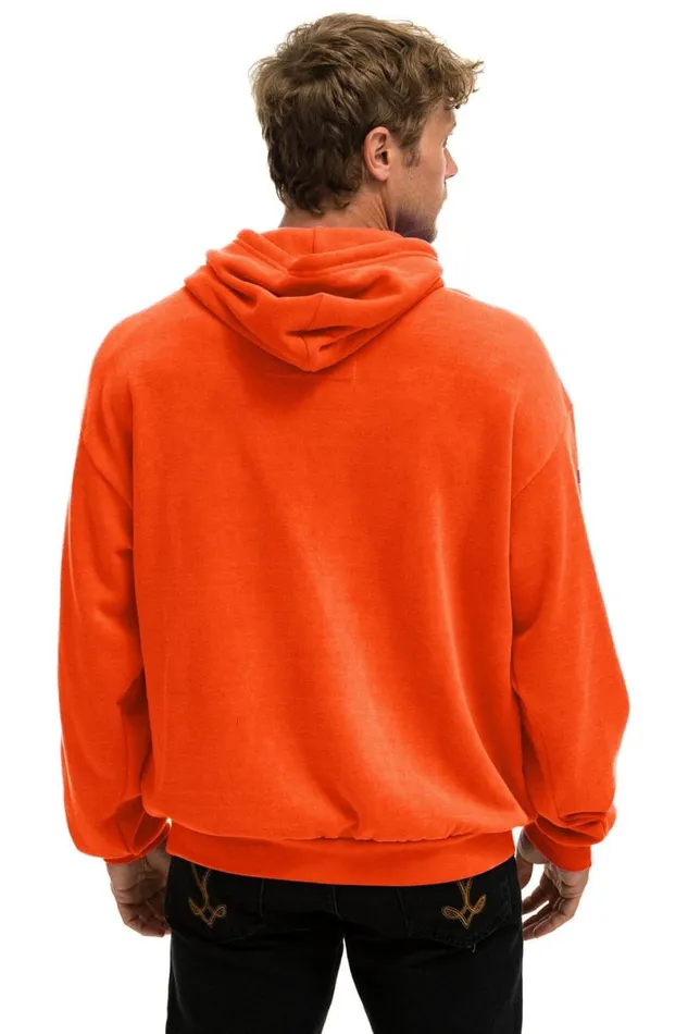 New York City Relaxed Pullover Hoodie 8211 Orange WomenMen Aviator Nation Hoodies
