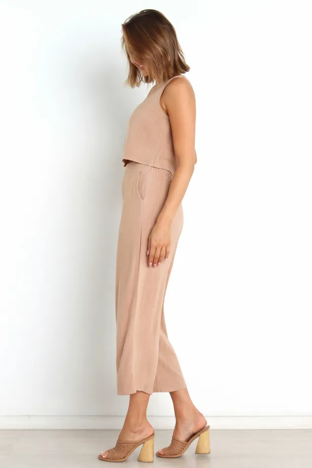 Nicola Top Brown Women Matching Sets Petal and Pup