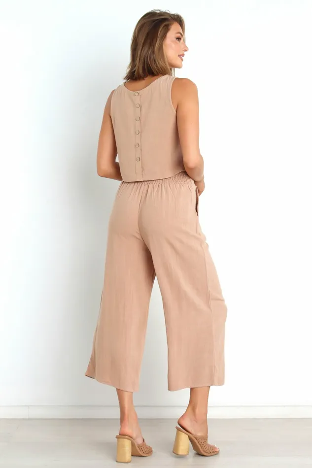 Nicola Top Brown Women Matching Sets Petal and Pup