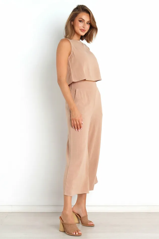 Nicola Top Brown Women Matching Sets Petal and Pup