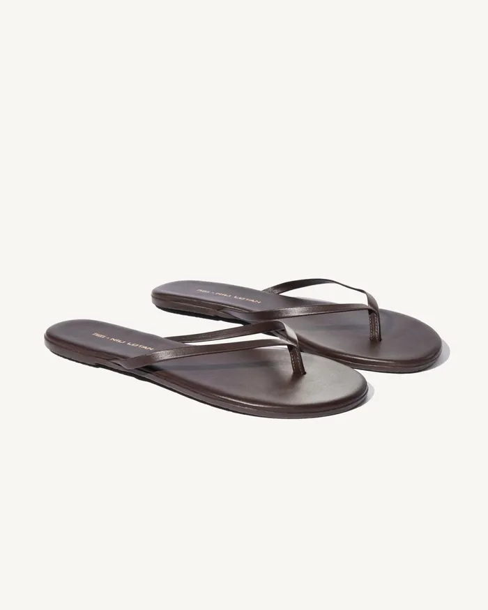 NL X TKEES LEATHER FLIP FLOP Black Women Nili Lotan Belts and Accessories
