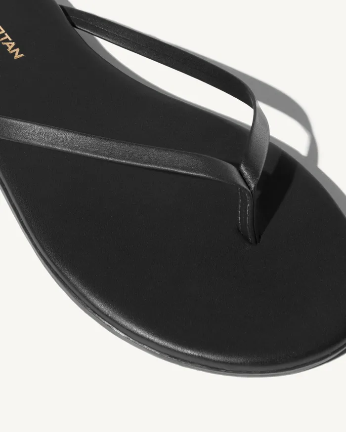 NL X TKEES LEATHER FLIP FLOP Black Women Nili Lotan Belts and Accessories