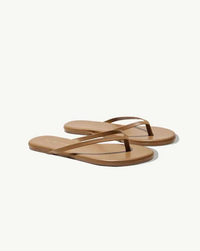NL X TKEES LEATHER FLIP FLOP Black Women Nili Lotan Belts and Accessories