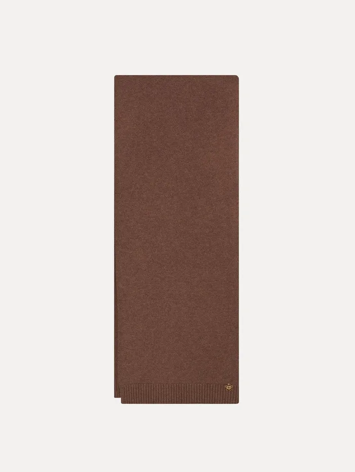 O Flower Cashmere Scarf Brown Women Oscar De La Renta Scarves
