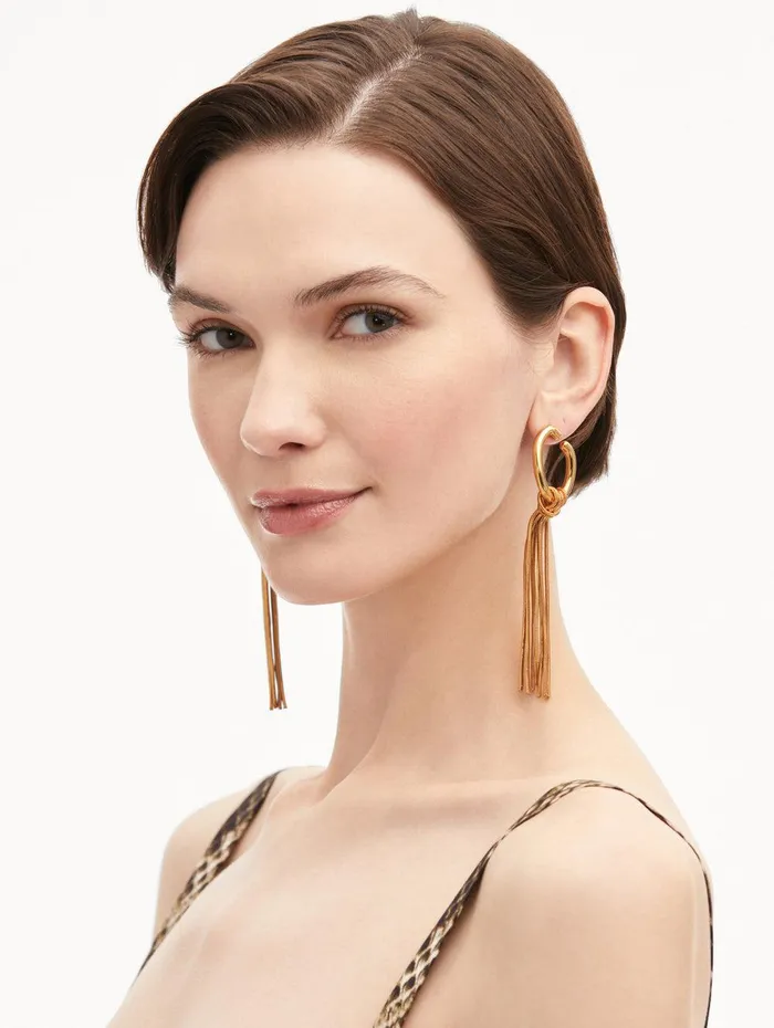 O Knot Earrings Gold Women Oscar De La Renta Earrings